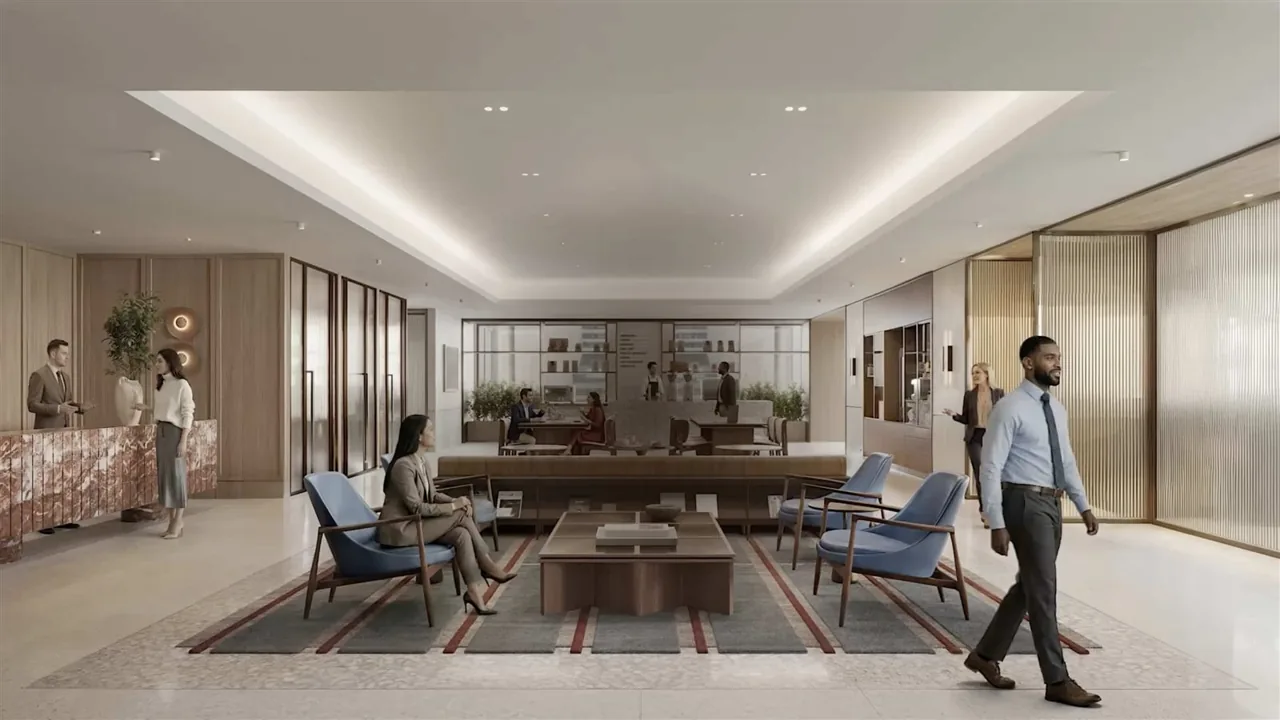 Lobby presentation used on The New 1540 Broadway commercial property website