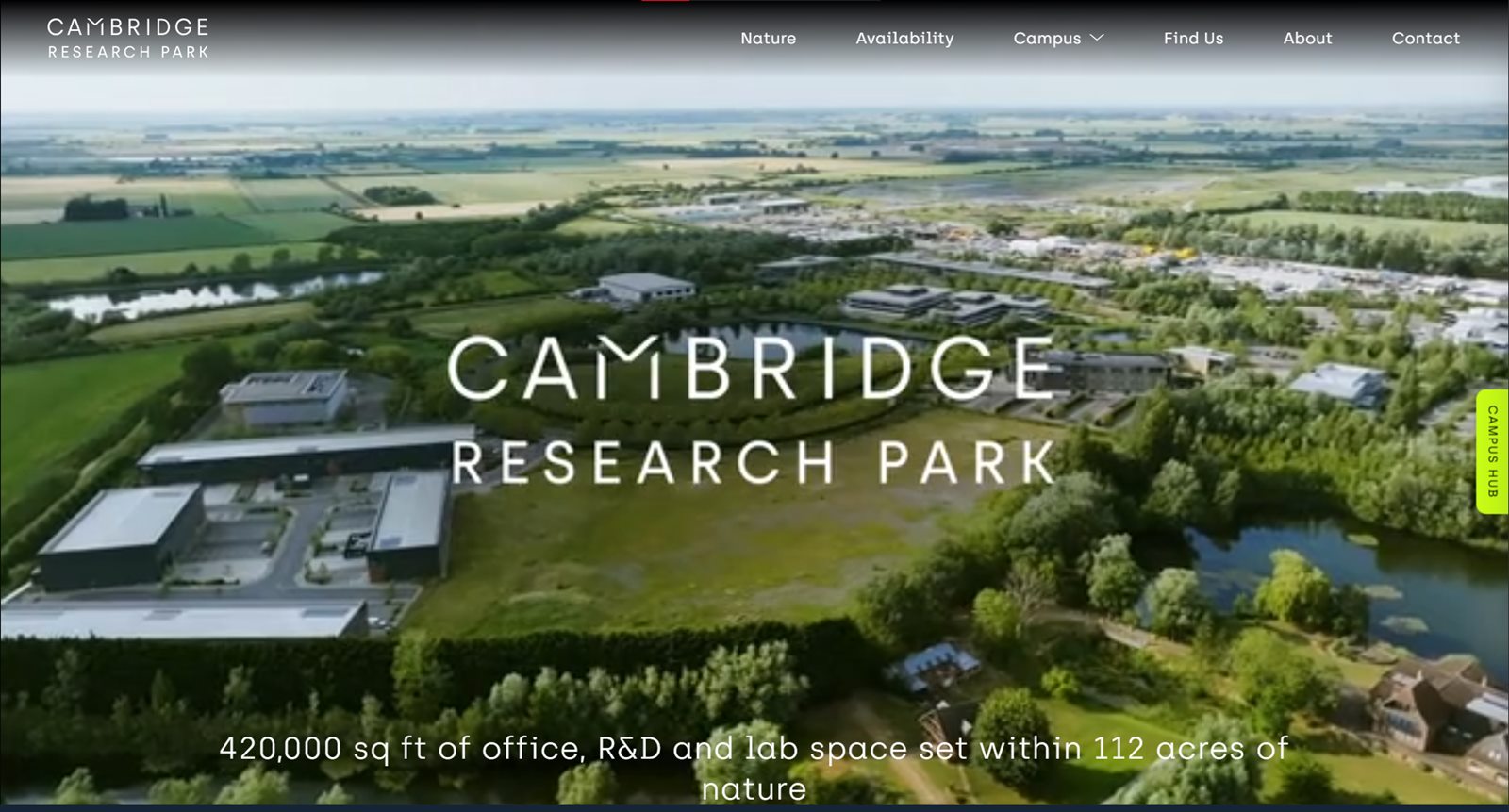 Cambridge Research Park website campus overview
